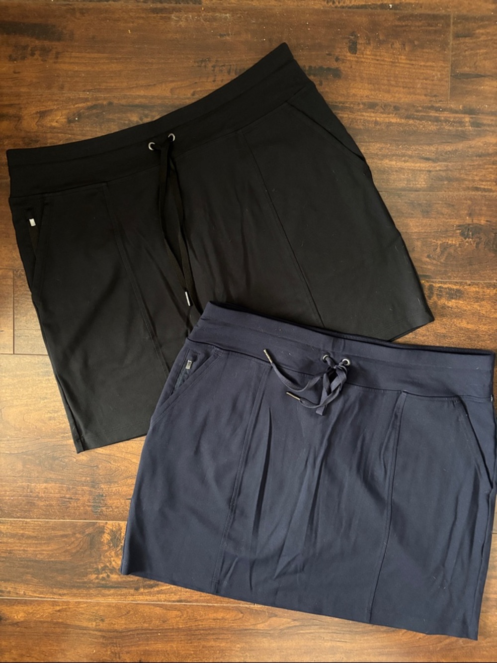 Reitman’s HYBA Casual Drawstring Skorts - Navy and Black